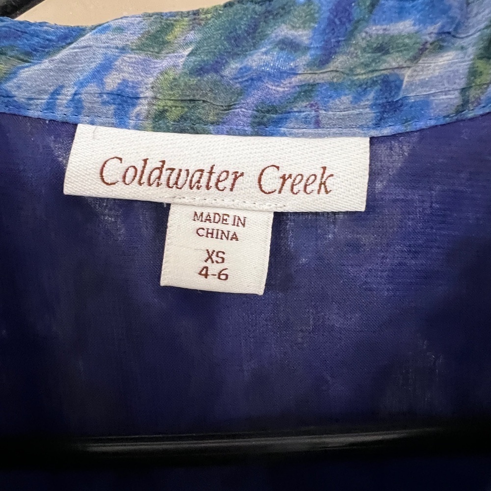 ColdWater Creek Blue Green Women's Top - Picture 4 of 5